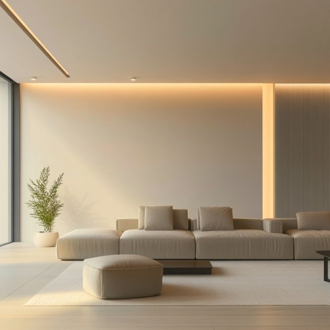 ✨ Moderné osvetlenie bez kompromisov! ✨ LED profil WALL-GLOW dokonale splýva so stropom a vytvára elegantný efekt...